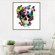 Load image into Gallery viewer, Butterfly Love Skull - Full Drill Round Drill - 35x35cm
