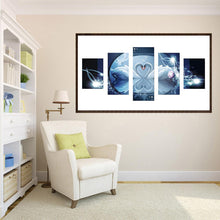 Load image into Gallery viewer, 5pcs/set Swans - Full Drill Round Drill Painting - 95x45cm
