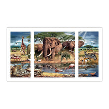 Load image into Gallery viewer, 3pcs/set Animal Family - Full Drill Round Drill Painting - 80x45cm
