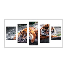 Load image into Gallery viewer, 5pcs/set 2 Tigers - Full Drill Round Drill Painting - 95x45cm
