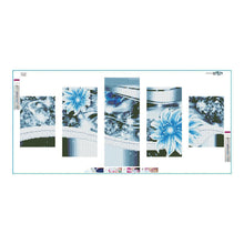 Load image into Gallery viewer, 5pcs/set Flower - Full Drill Round Drill Painting - 95x45cm
