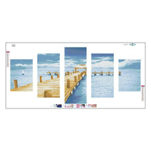 Load image into Gallery viewer, 5pcs/set Landscape - Full Drill Round Drill Painting - 95x45cm
