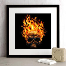 Load image into Gallery viewer, Flaming Skull  - Full Diamond Painting - 30x30cm
