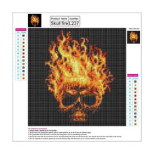 Load image into Gallery viewer, Flaming Skull  - Full Diamond Painting - 30x30cm
