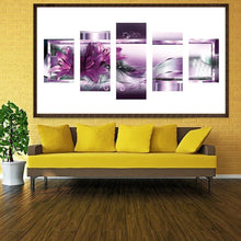 Load image into Gallery viewer, 5pcs/set Flowers - Full Drill Round Drill Painting - 95x45cm
