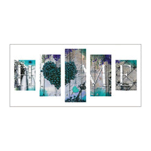 Load image into Gallery viewer, 5pcs/set LOVE HOME - Full Drill Round Drill Painting - 95x45cm
