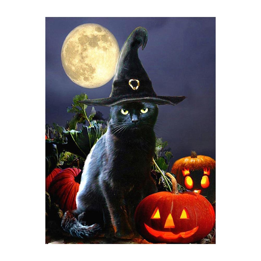 Halloween Black Cat? - Full Drill Round Drill - 30x40cm