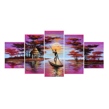 Load image into Gallery viewer, 5pcs/set Rowing - Full Drill Round Drill Painting - 95x45cm
