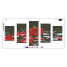 Load image into Gallery viewer, 5pcs/set Rose - Full Drill Round Drill Painting - 95x45cm
