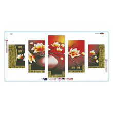 Load image into Gallery viewer, 5pcs/set Vase - Full Drill Round Drill Painting - 95x45cm
