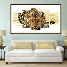 Load image into Gallery viewer, 5pcs/set Leopard - Full Drill Round Drill Painting - 95x45cm
