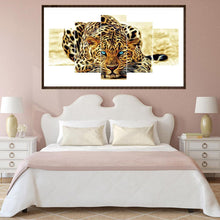 Load image into Gallery viewer, 5pcs/set Leopard - Full Drill Round Drill Painting - 95x45cm
