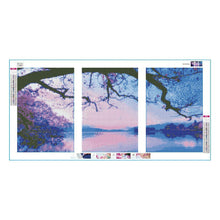 Load image into Gallery viewer, 3pcs/set Purple Cloud - Full Drill Round Drill Painting - 80x40cm
