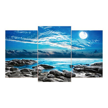 Load image into Gallery viewer, 3pcs/set Sea View - Full Drill Round Drill Painting - 80x45cm
