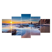 Load image into Gallery viewer, 5pcs/set Sunset - Full Drill Round Drill Painting  - 95x45cm
