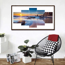 Load image into Gallery viewer, 5pcs/set Sunset - Full Drill Round Drill Painting  - 95x45cm
