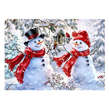 Load image into Gallery viewer, Cute Snowman - Full Drill Round Drill - 40x30cm
