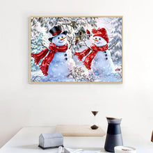 Load image into Gallery viewer, Cute Snowman - Full Drill Round Drill - 40x30cm
