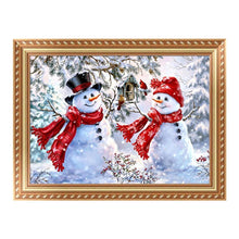 Load image into Gallery viewer, Cute Snowman - Full Drill Round Drill - 40x30cm
