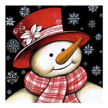 Load image into Gallery viewer, Christmas Snowman - Full Drill Round Drill - 25x25cm
