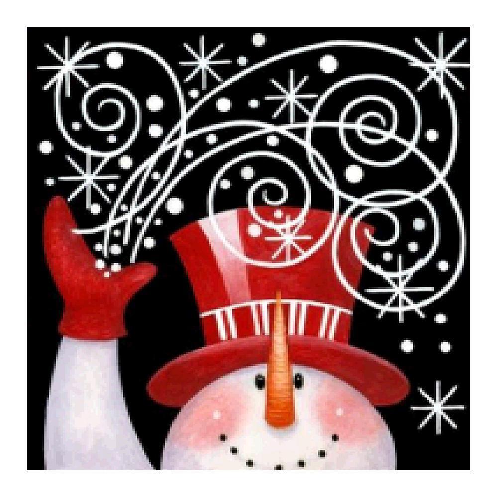 Christmas Snowman - Full Drill Round Drill - 25x25cm