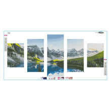 Load image into Gallery viewer, 5pcs/set Landscape - Full Drill Round Drill Painting - 95x45cm
