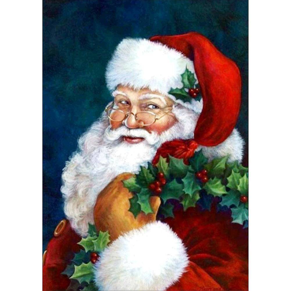 Santa Claus - Full Drill Round Drill - 40x30cm