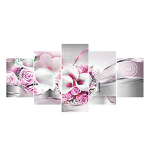 Load image into Gallery viewer, 5pcs/set Flower - Full Drill Round Drill Painting - 95x45cm
