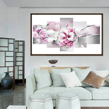 Load image into Gallery viewer, 5pcs/set Flower - Full Drill Round Drill Painting - 95x45cm
