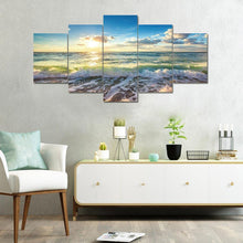 Load image into Gallery viewer, 5pcs/set Beach - Full Drill Round Drill Painting - 95x45cm
