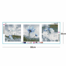 Load image into Gallery viewer, 3pcs/set Flower - Full Drill Round Drill Painting - 80x30cm
