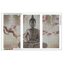 Load image into Gallery viewer, 3pcs/set Buddha - Full Drill Round Drill Painting - 90x55cm
