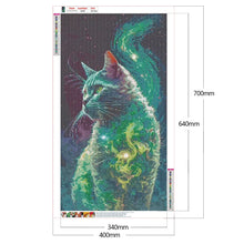 Load image into Gallery viewer, Starry Sky Smoke Cat-Full Drill Diamond Painting-40x70cm
