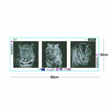 Load image into Gallery viewer, 3pcs/set Animals - Full Square Diamond Painting - 80x30cm
