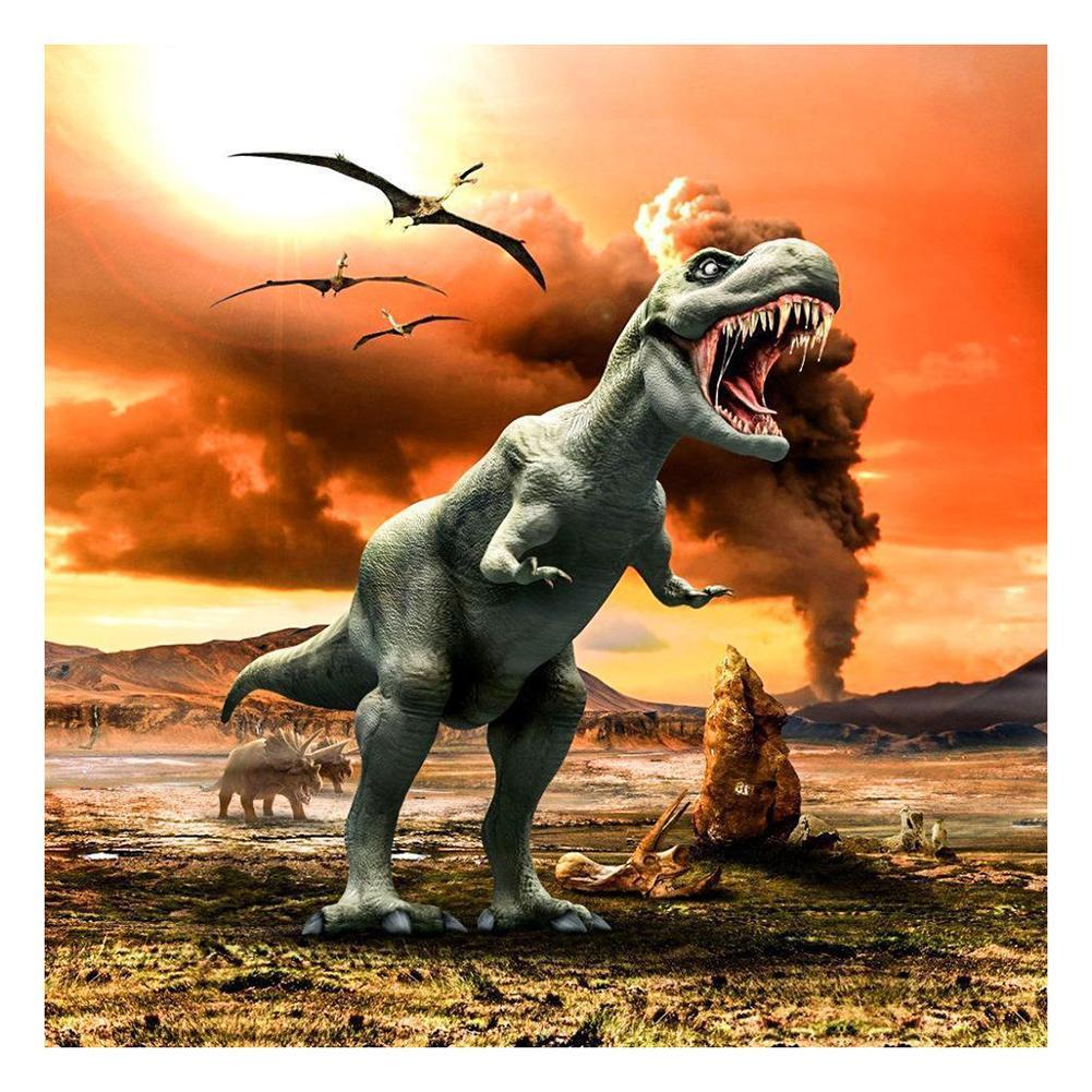 Dinosaur - Full Drill Round Drill - 30x30cm