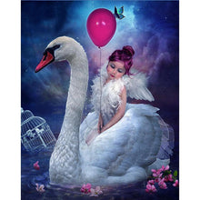 Load image into Gallery viewer, Swan Girl - Full Drill Round Drill - 30x25cm
