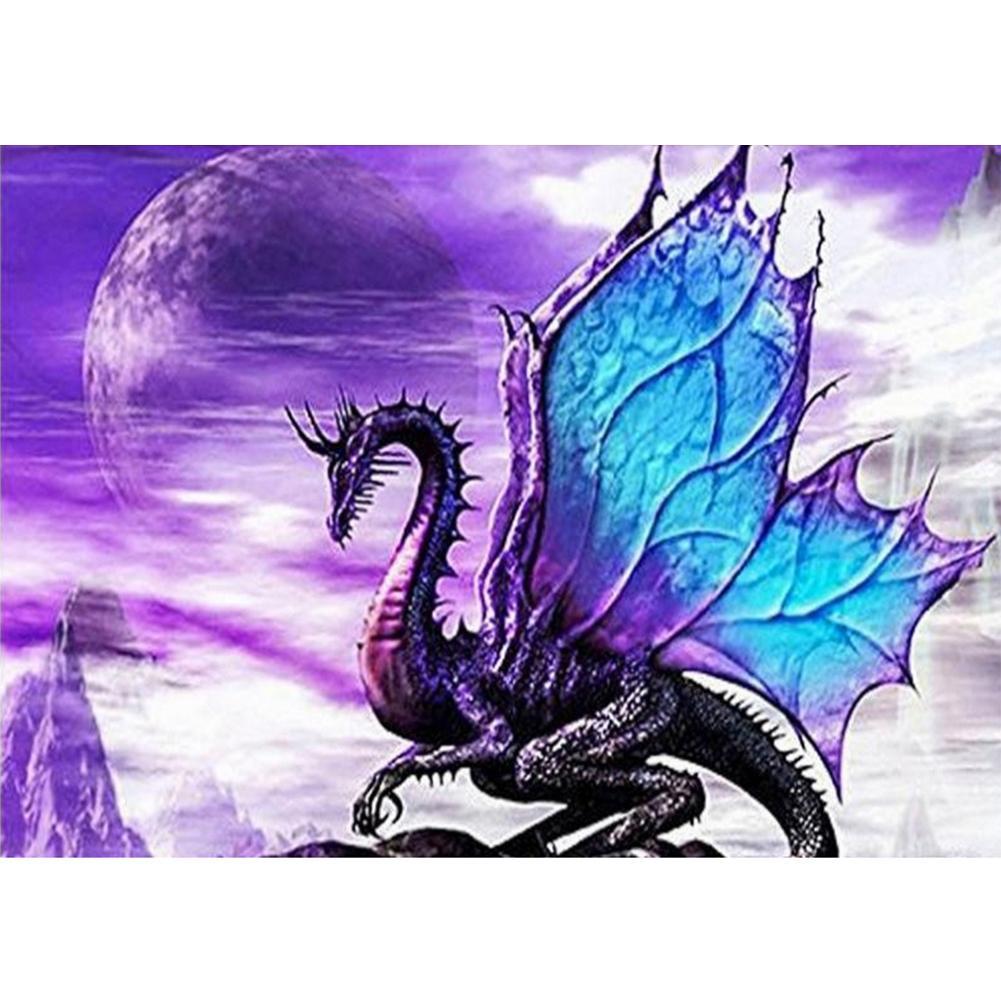 Purple Dragon - Full Drill Round Drill - 40x30cm