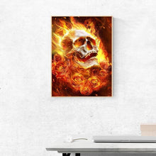 Load image into Gallery viewer, Fire Skull - Full Drill Round Drill - 30x40cm
