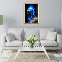 Load image into Gallery viewer, Blue Flame Skull - Full Drill Round Drill - 30x40cm
