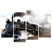 Load image into Gallery viewer, 4pcs/set Train - Full Drill Round Drill Painting - 80x40cm
