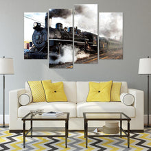 Load image into Gallery viewer, 4pcs/set Train - Full Drill Round Drill Painting - 80x40cm
