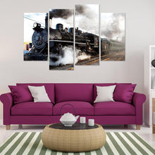 Load image into Gallery viewer, 4pcs/set Train - Full Drill Round Drill Painting - 80x40cm
