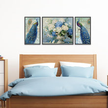 Load image into Gallery viewer, 3pcs/set Peacock - Full Drill Round Drill Painting - 90x40cm
