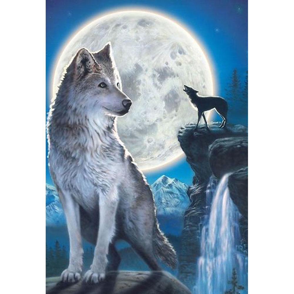 Night Wolf - Full Drill Round Drill - 30x40cm