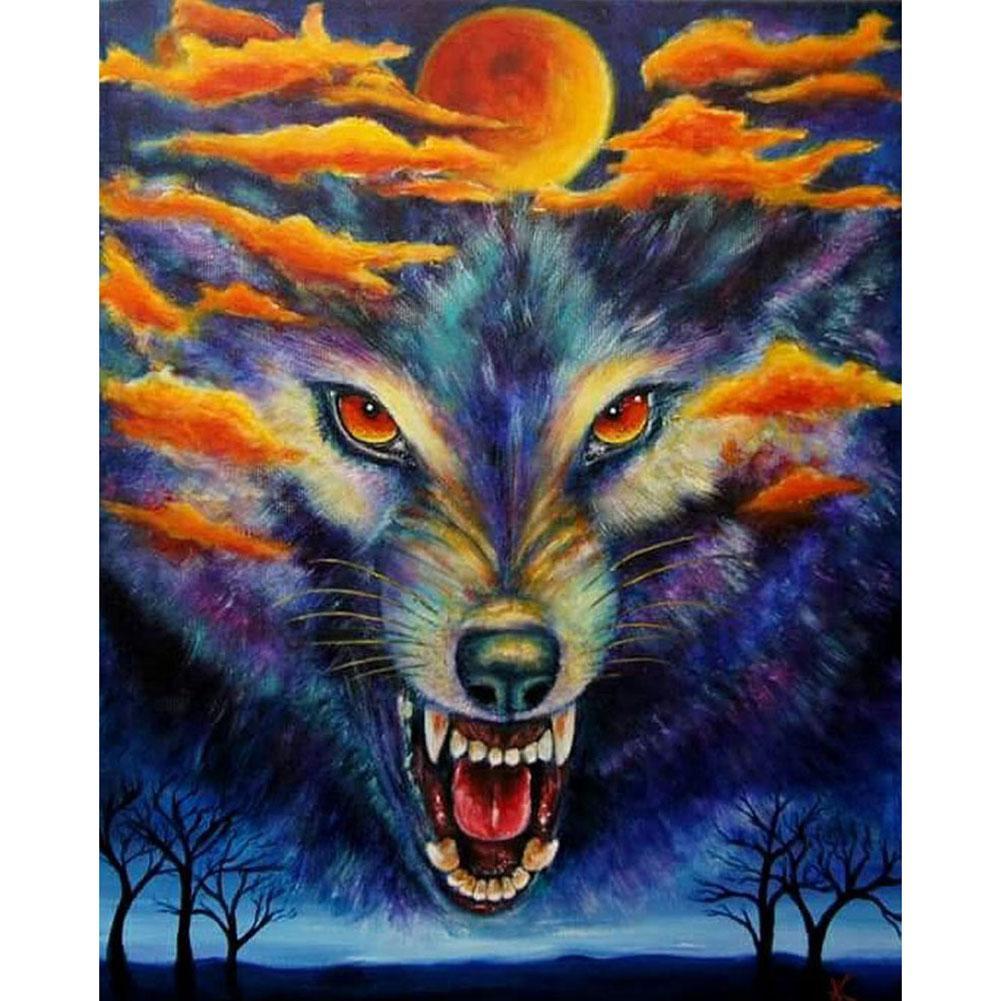 Evil Wolf - Full Drill Round Drill - 30x40cm