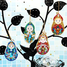 Load image into Gallery viewer, 5pcs Matryoshka DIY Keychain
