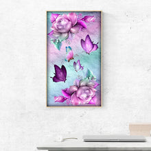 Load image into Gallery viewer, Flower Butterfly  - Full Drill Round Drill - 30x48cm
