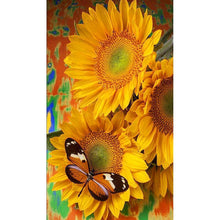 Load image into Gallery viewer, Flower Butterfly  - Full Drill Round Drill - 30x35cm
