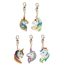 Load image into Gallery viewer, 5pcs Unicorn DIY Keychain
