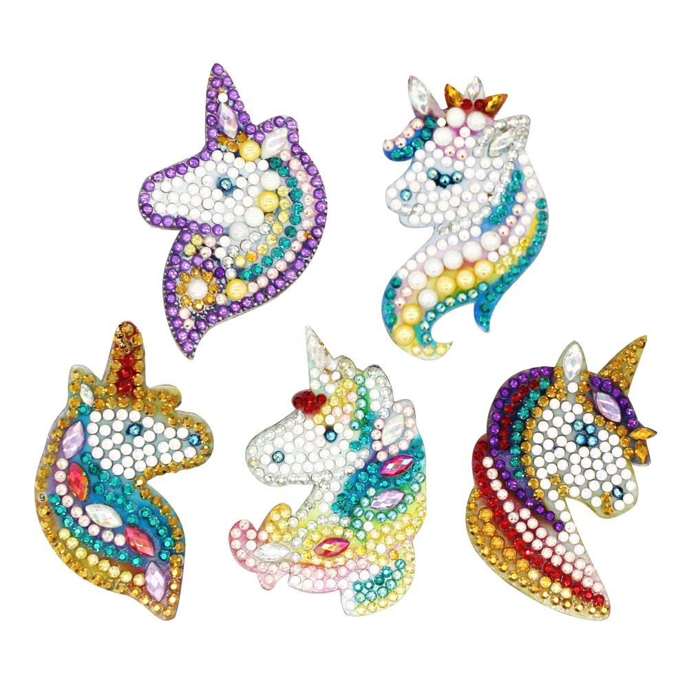 5pcs Unicorn DIY Keychain